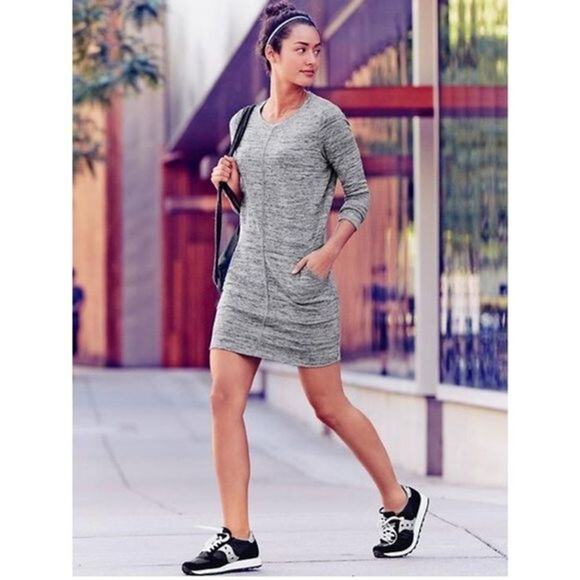 Athleta Gray Destiny Sweater Dress with Pockets Small - Picture 2 of 5